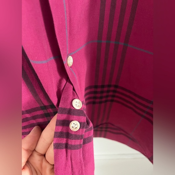 90s y2k CHRISTIAN DIOR mens pink plaid button up shirt cotton XL preppy classic - Picture 4 of 9